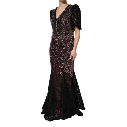 Dolce & Gabbana Multicolor Embellished Mermaid Gown Dress DR81746-48