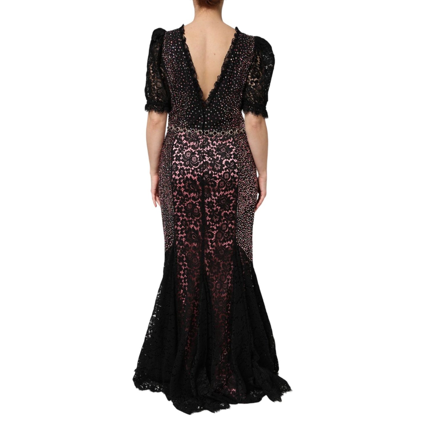 Dolce & Gabbana Multicolor Embellished Mermaid Gown Dress DR81746-48