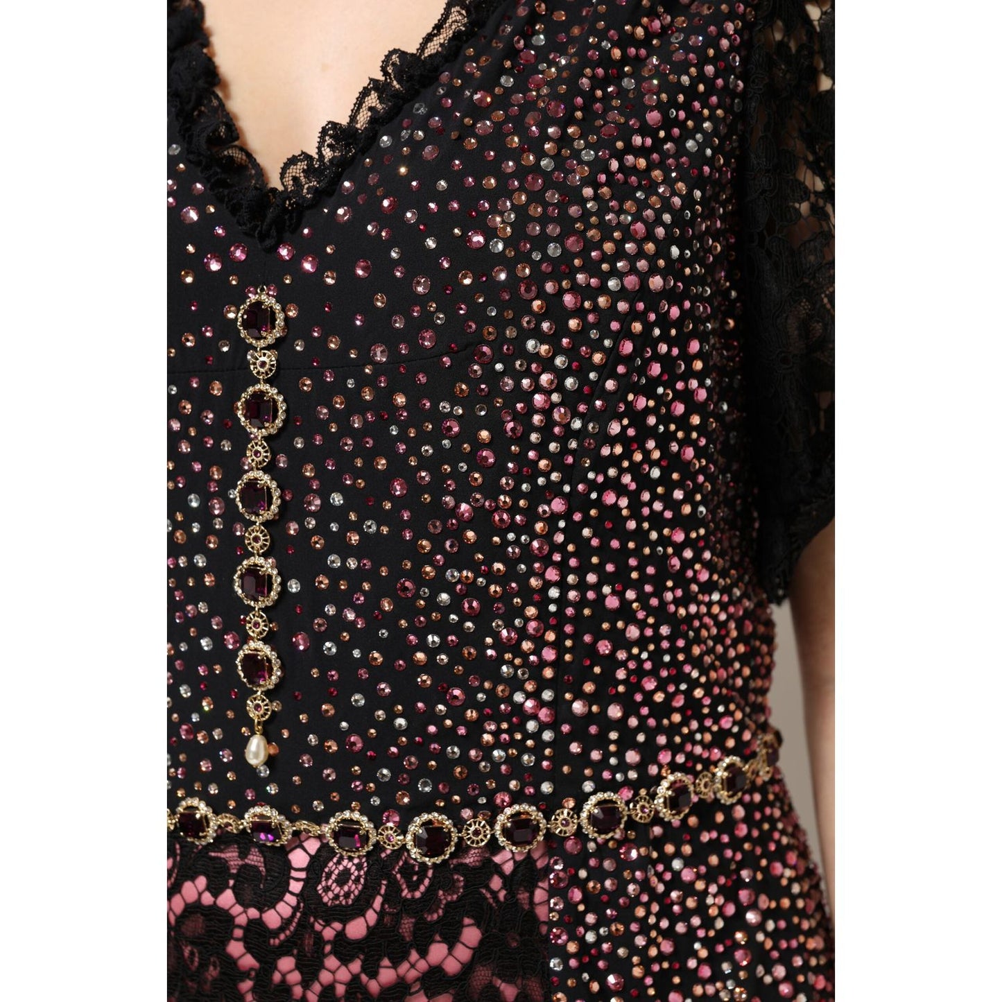 Dolce & Gabbana Multicolor Embellished Mermaid Gown Dress DR81746-48