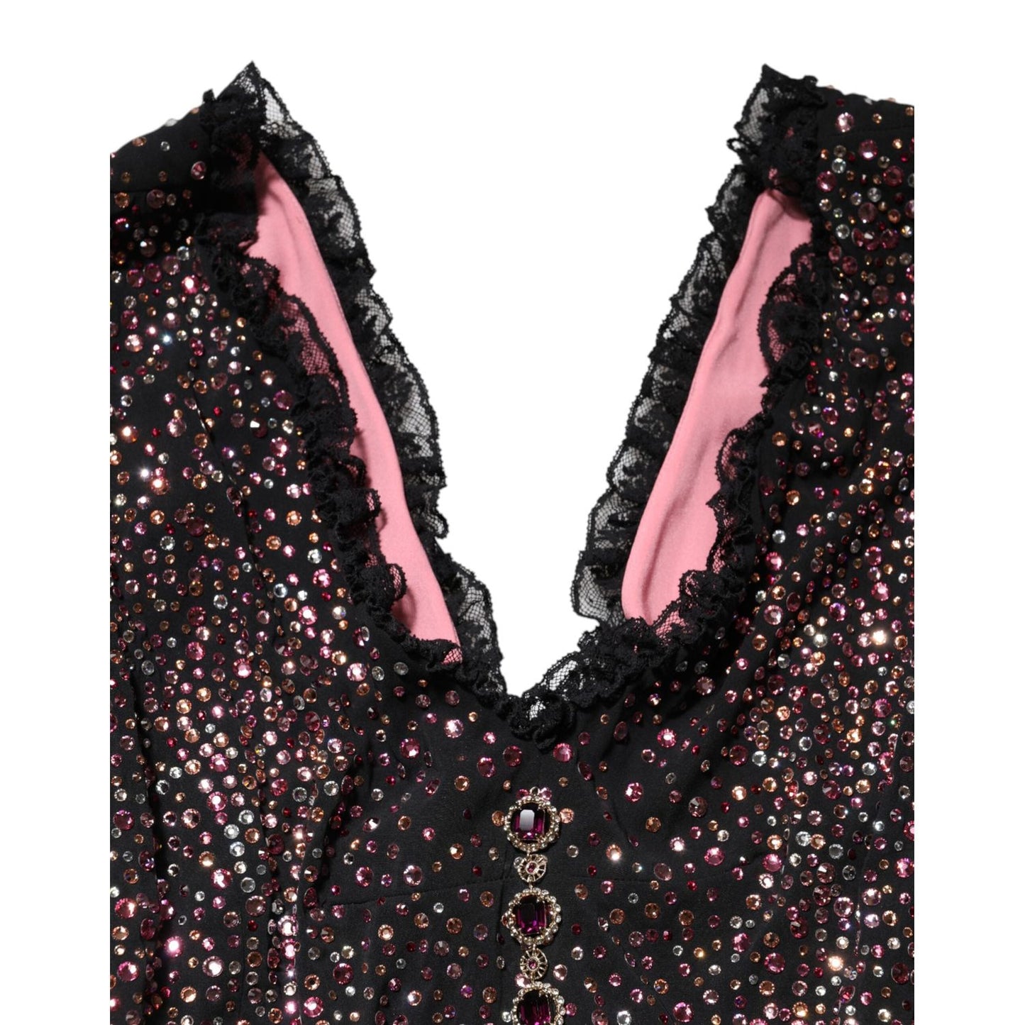 Dolce & Gabbana Multicolor Embellished Mermaid Gown Dress DR81746-48