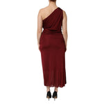Dolce & Gabbana Red Viscose Fitted One Shoulder Midi Dress DR81753-46