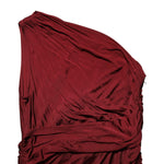 Dolce & Gabbana Red Viscose Fitted One Shoulder Midi Dress DR81753-46