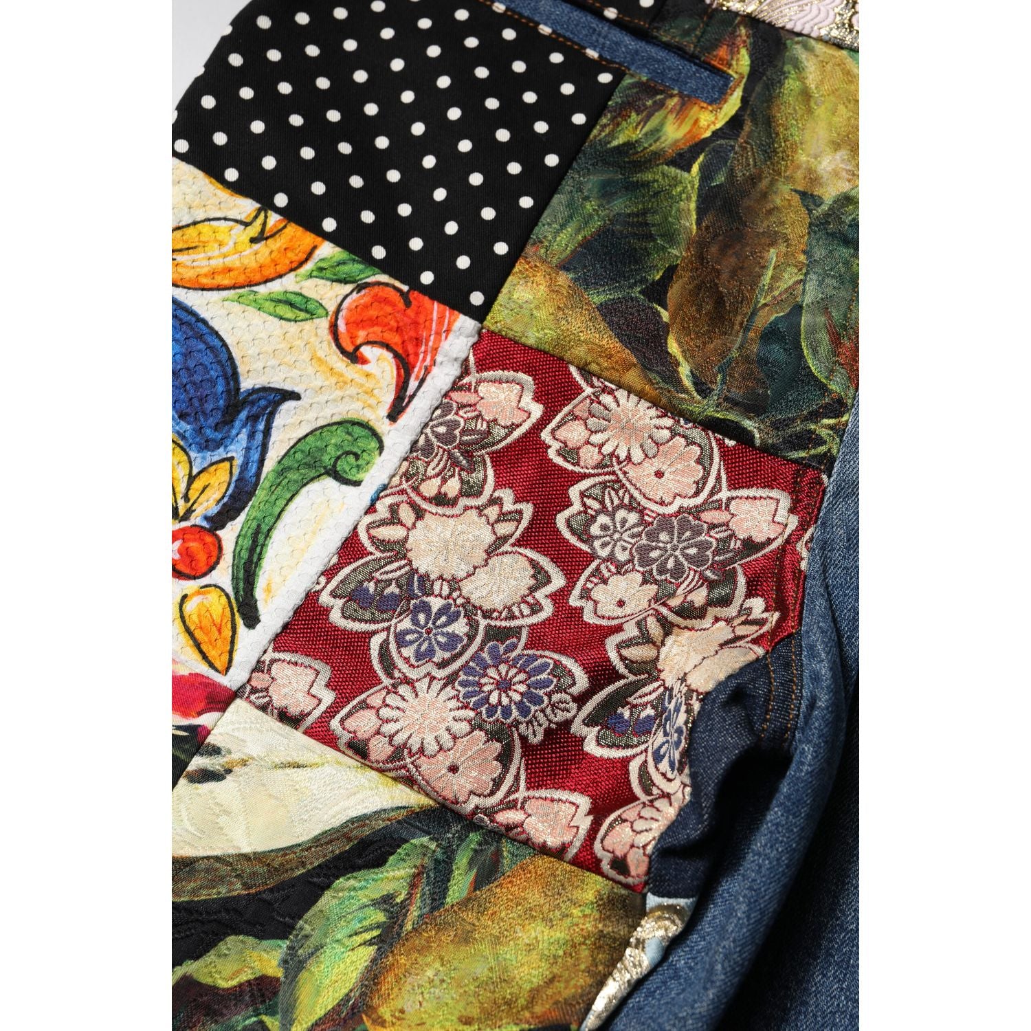 Dolce & Gabbana Blue AMBER Patchwork High Waist Denim Jeans