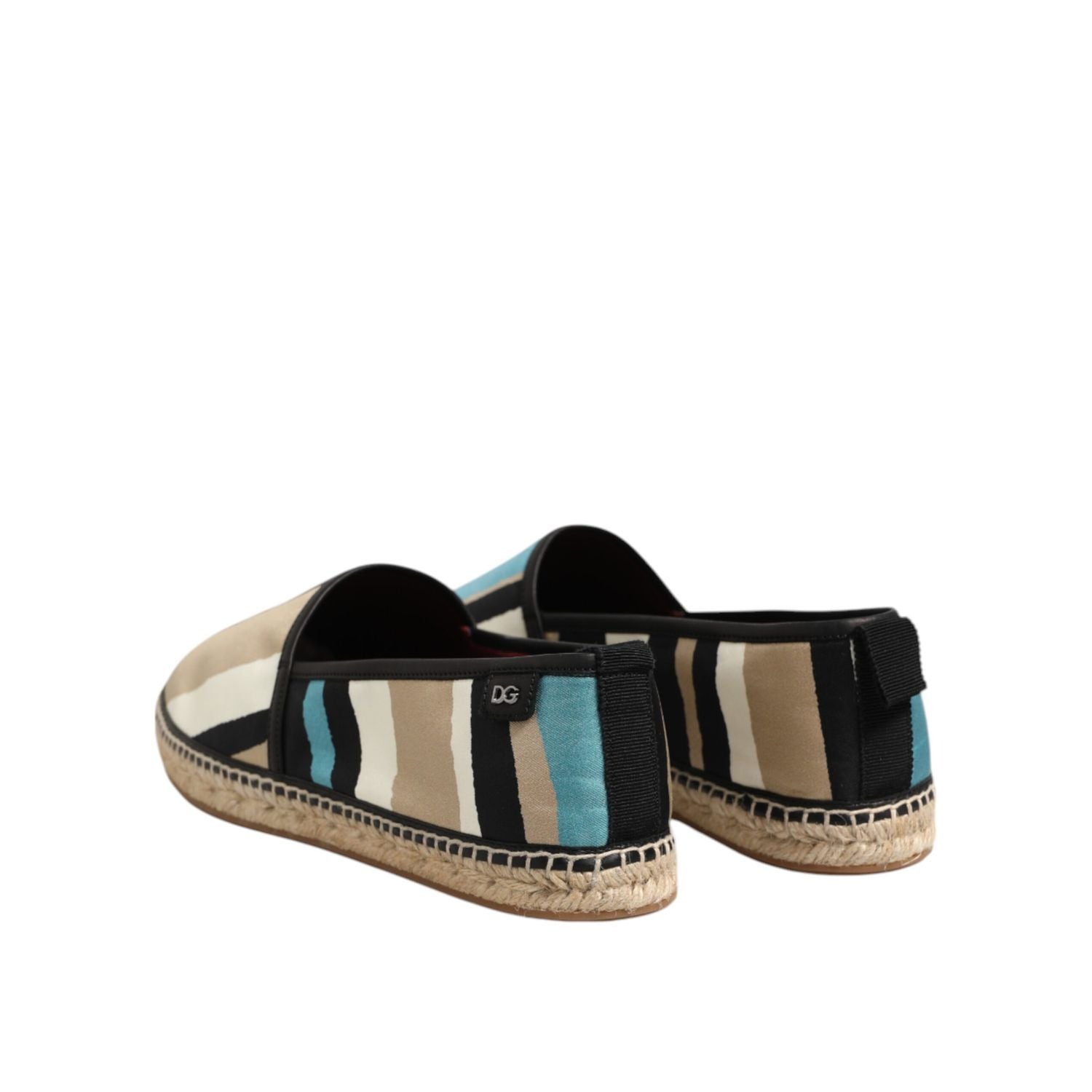 Dolce & Gabbana Multicolor Stripes Canvas Flat Espadrille Shoes