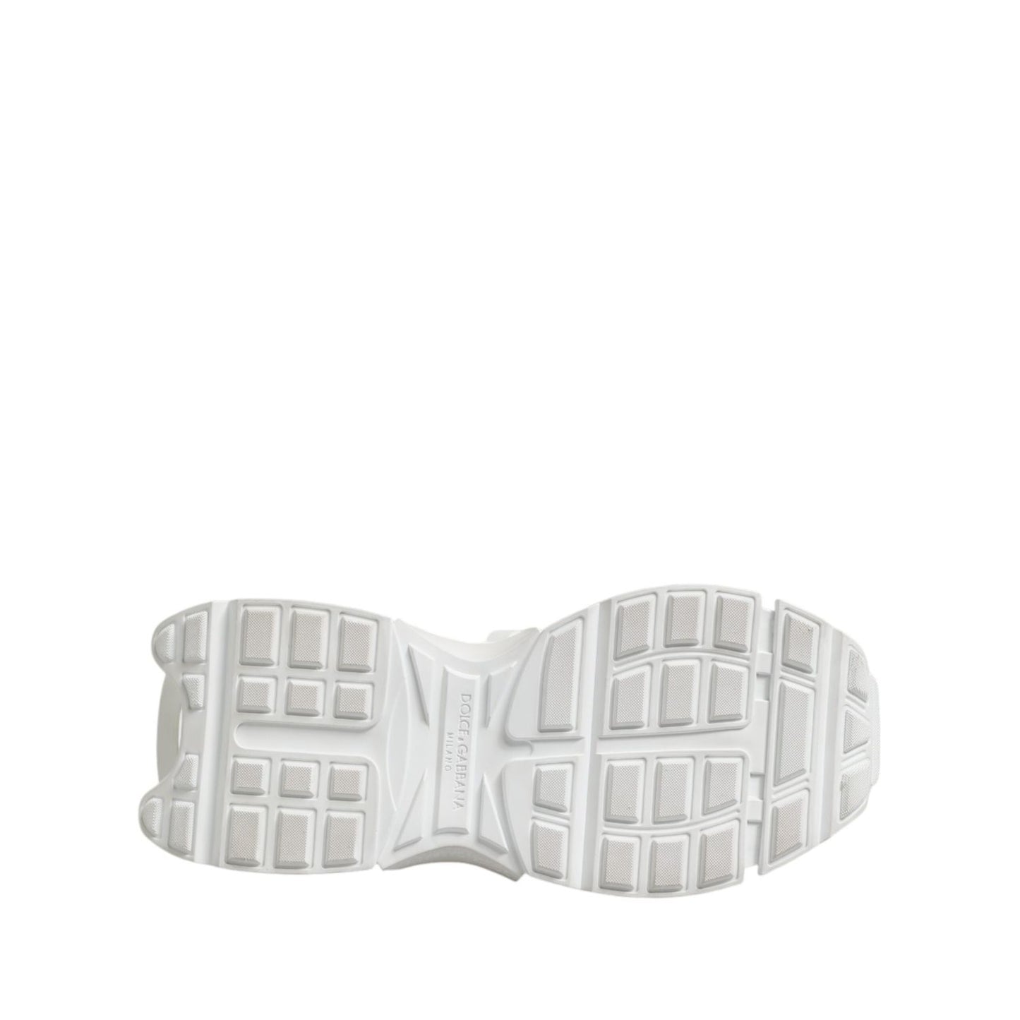 Dolce & Gabbana White Gray Low Top Space Sneakers Shoes MV7432-40.5
