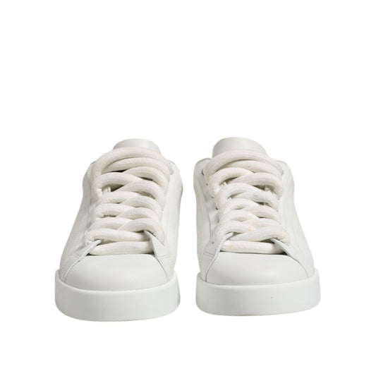 Dolce & Gabbana White Logo Lace Up Low Top Men Sneakers Shoes MV7480-44