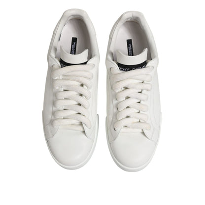 Dolce & Gabbana White Logo Lace Up Low Top Men Sneakers Shoes