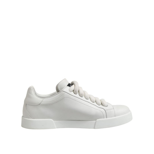 Dolce & Gabbana White Logo Lace Up Low Top Men Sneakers Shoes MV7480-44