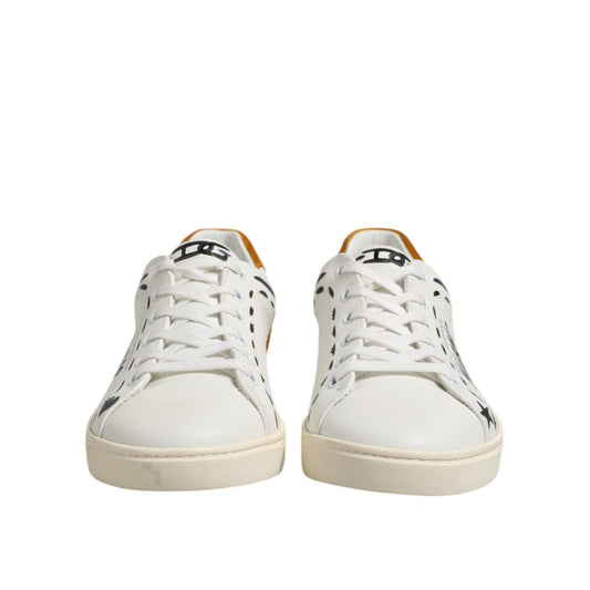 Dolce & Gabbana White Leather MILANO Low Top Sneakers Shoes MV7519-40