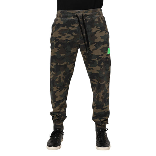 Dolce & Gabbana Brown Camouflage Cotton Men Jogger Pants PAN76332-52