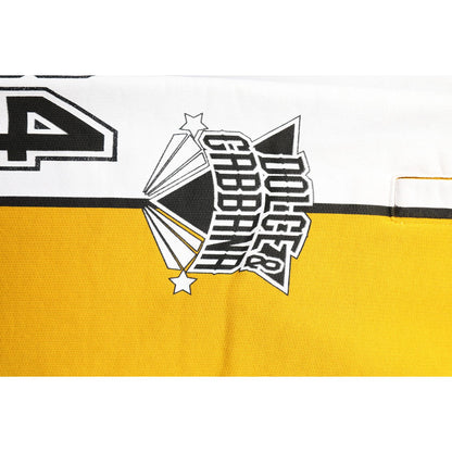 Dolce & Gabbana Yellow Printed Drawstring Jogger Pants