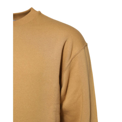 Dolce & Gabbana Mustard Cotton DG Embossed Pullover Sweater