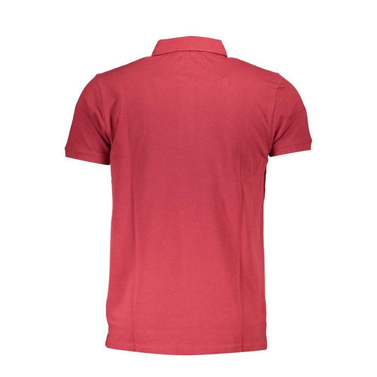 Cavalli Class Red Cotton Polo Shirt CA-22343-M