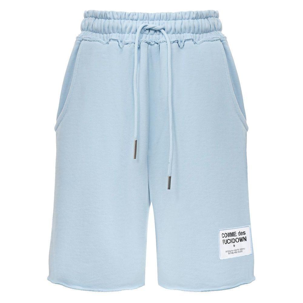 Comme Des Fuckdown Blue Cotton Short CO-15691-IT36|XXS