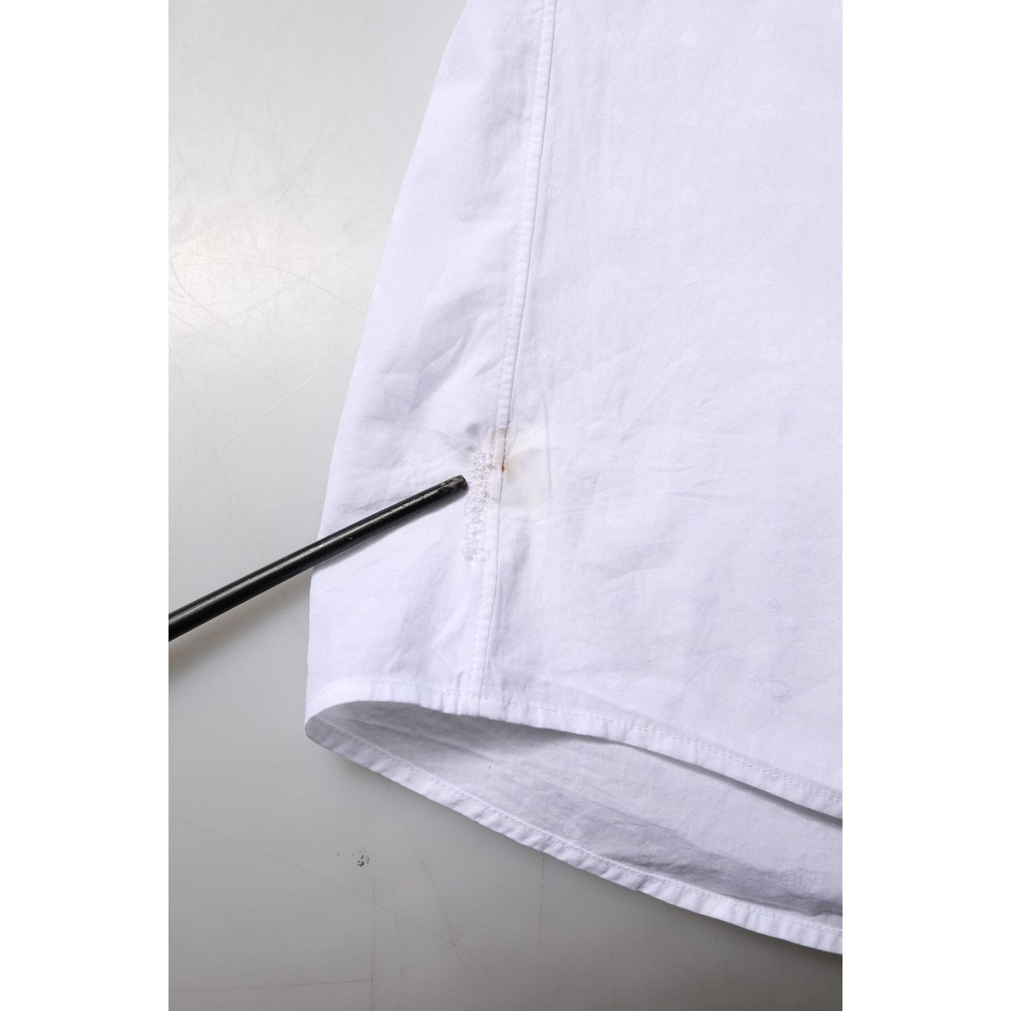 Dolce & Gabbana White Cotton GOLD Dress Formal Shirt