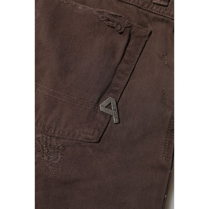 CYCLE Brown Cotton Low Waist Skinny Casual Jeans