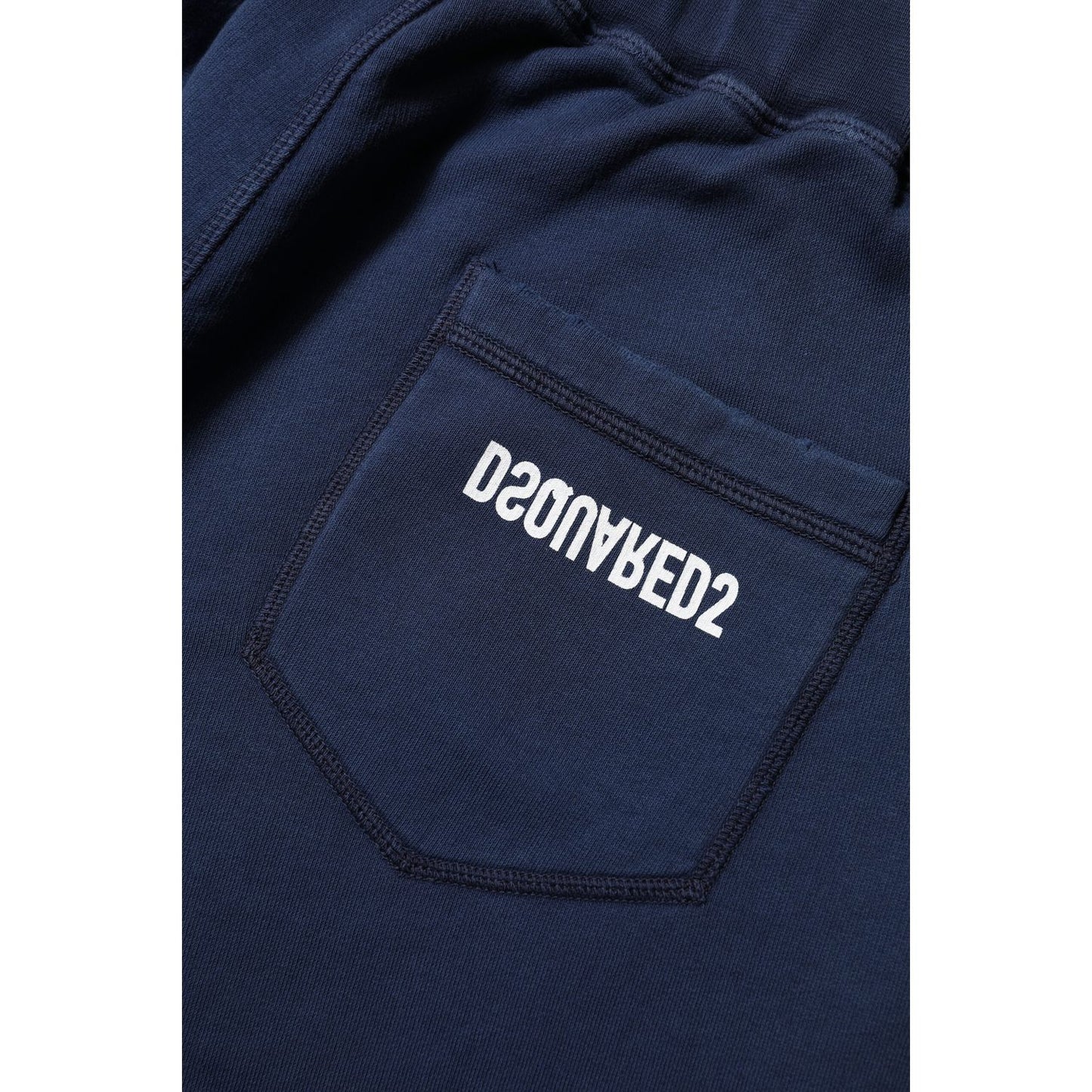 Dsquared² Blue Cotton Mid Waisted Jogger Pants