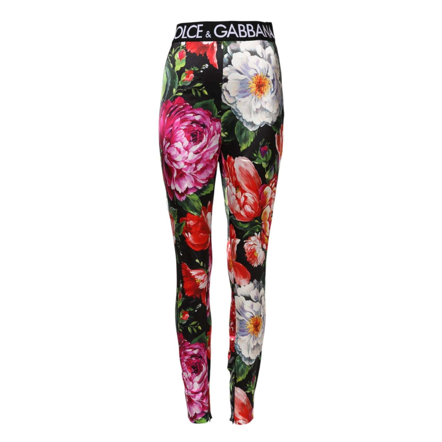 Dolce & Gabbana Multicolor Floral Legging Stretch Waist Pants