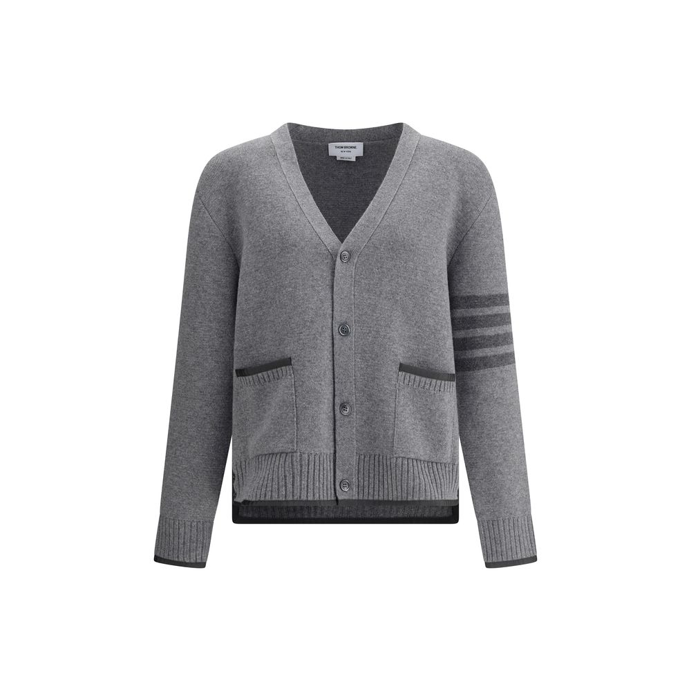 Thom Browne Gray Merino Wool Cardigan