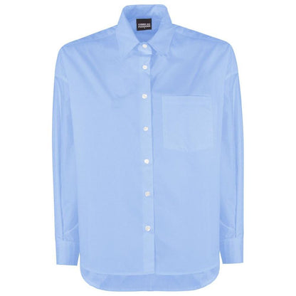 Comme Des Fuckdown Blue Cotton Shirt
