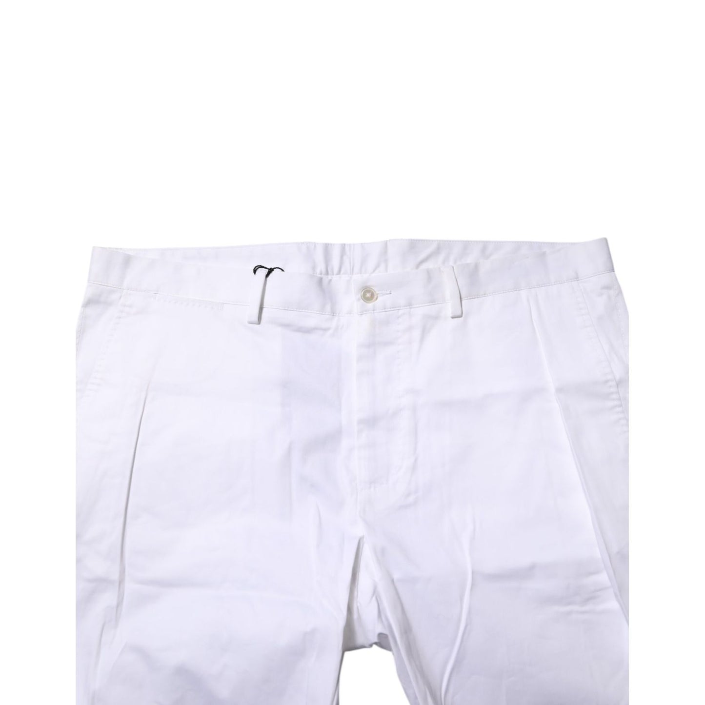 Dolce & Gabbana White Chinos Cotton Stretch Casual Shorts