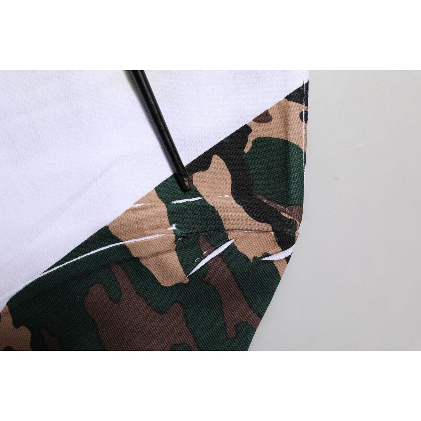 Dolce & Gabbana White Camouflage Cotton Men Crew Neck T-shirt TSH90504-46