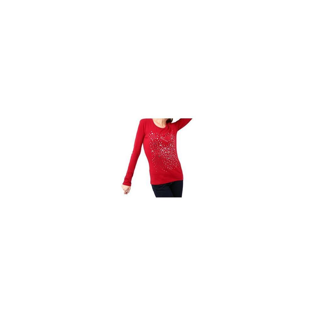 Montana Blu Red Cotton Women T-Shirt MO-14233-IT40|S