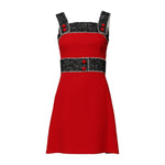 Dolce & Gabbana Red Wool Sleeveless A-line Flared Mini Dress DR281294-38
