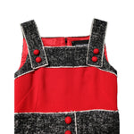 Dolce & Gabbana Red Wool Sleeveless A-line Flared Mini Dress DR281294-38