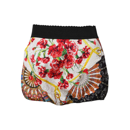 Dolce & Gabbana Multicolor Floral High Waist Hot Pants Shorts PAN74917-42