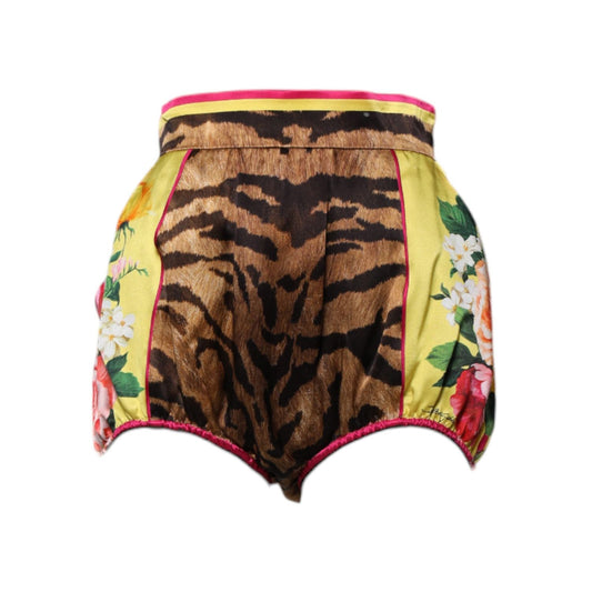 Dolce & Gabbana Multicolor Floral High Waist Hot Pants Shorts PAN74926-40