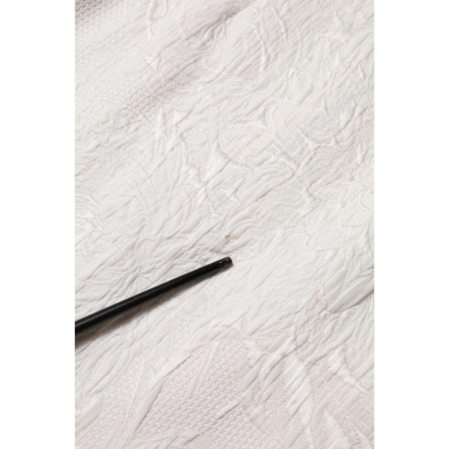 Dolce & Gabbana White Floral Brocade A-line High Waist Skirt