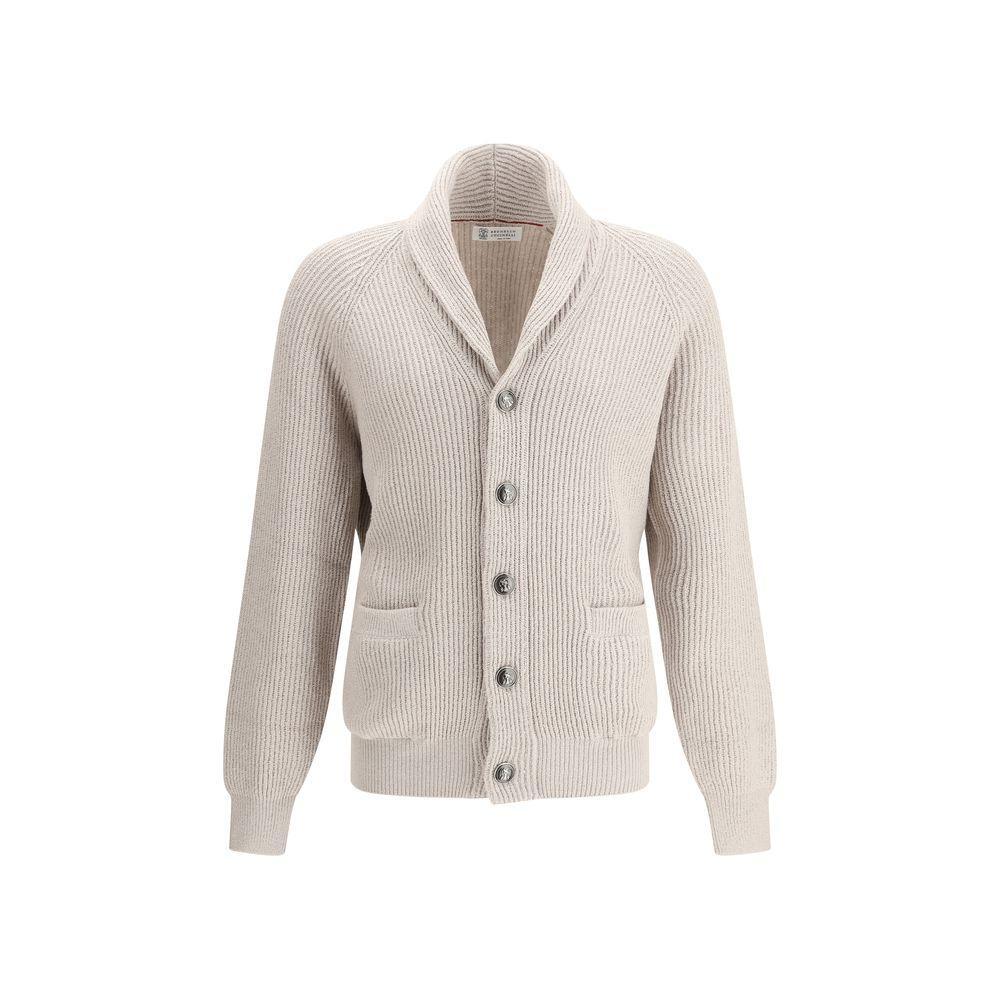Brunello Cucinelli Ribbed Cardigan BR-MNI708606C2438-IT46 | S