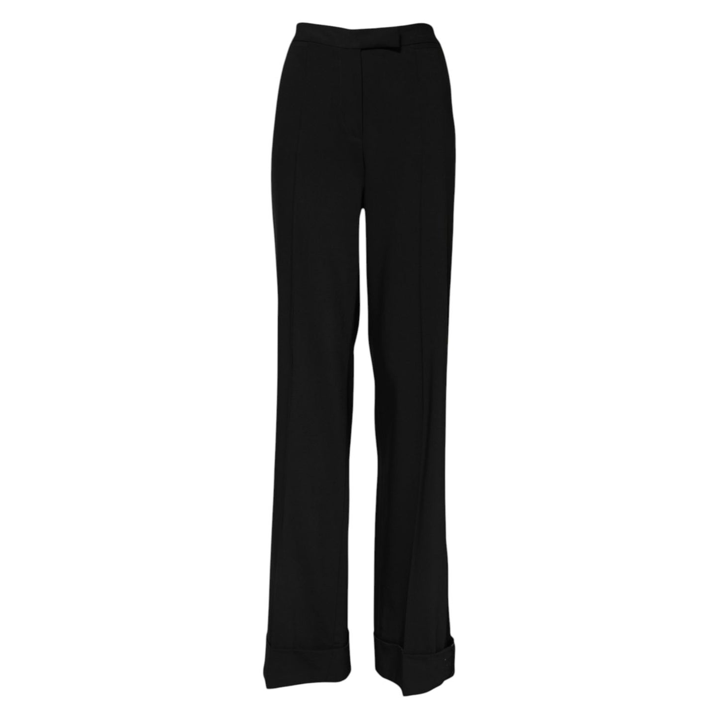 Dolce & Gabbana Black Wool High Waist Flared Pants