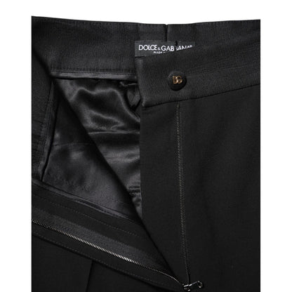 Dolce & Gabbana Black Wool High Waist Skinny Pants