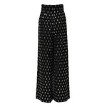 Dolce & Gabbana Black Crystal Embellished Wide Leg Pants