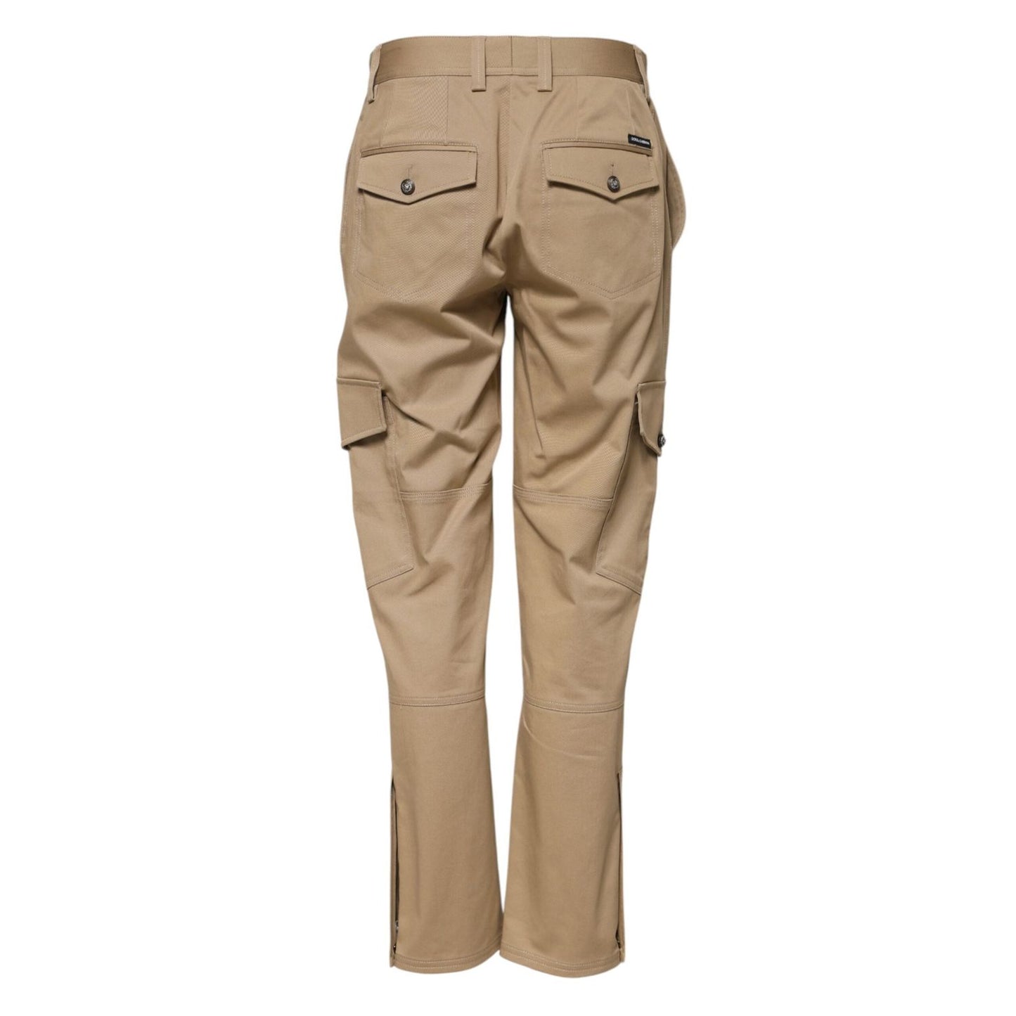 Dolce & Gabbana Beige Mid Waist Cargo Tapered Pants PAN75630-40