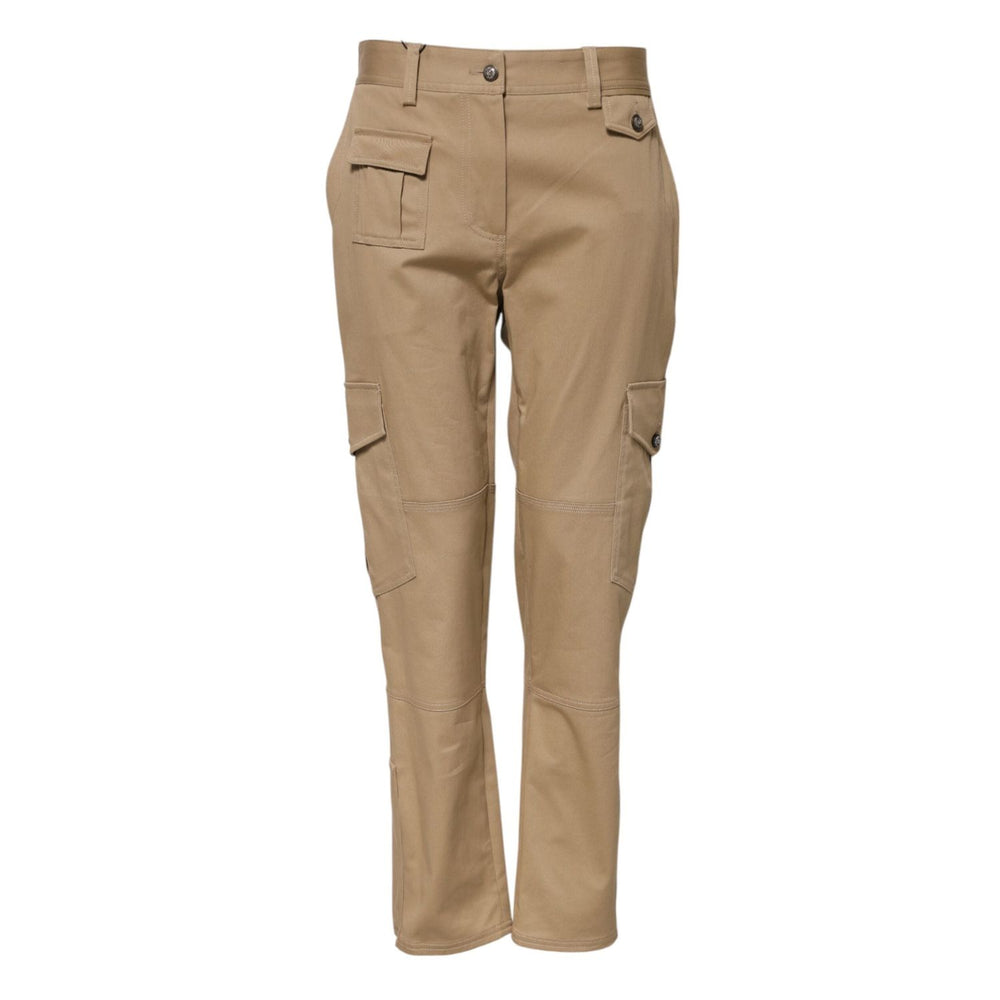 Dolce & Gabbana Beige Mid Waist Cargo Tapered Pants PAN75630-40