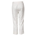 Dolce & Gabbana White Cotton Floral Jacquard Pants PAN76101-40