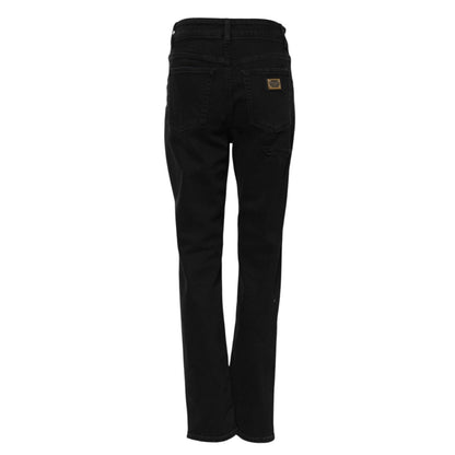 Dolce & Gabbana Black Boyfriend Cotton Flared Denim Jeans