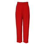 Dolce & Gabbana Red Viscose High Waist Tapered Pants PAN76493-40