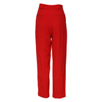 Dolce & Gabbana Red Viscose High Waist Tapered Pants PAN76493-40