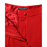 Dolce & Gabbana Red Viscose High Waist Tapered Pants PAN76493-40