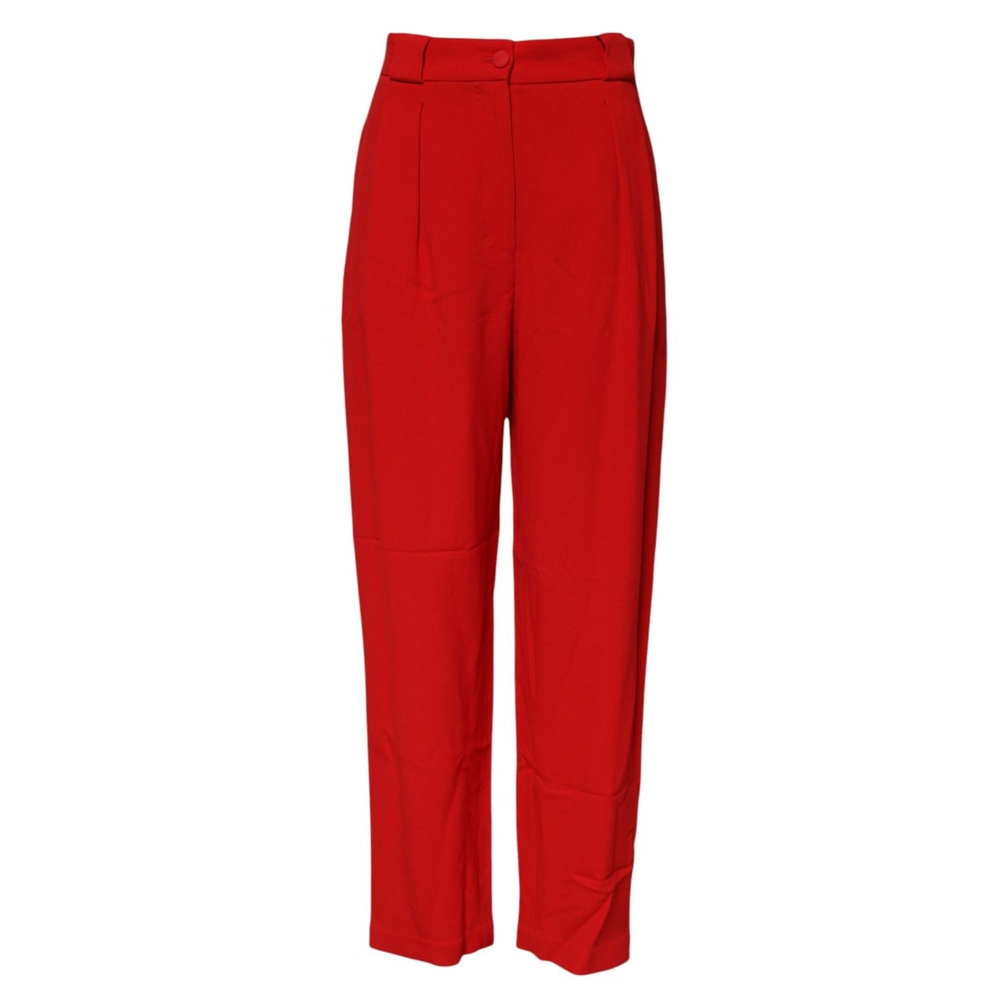 Dolce & Gabbana Red Viscose High Waist Tapered Pants PAN76493-40
