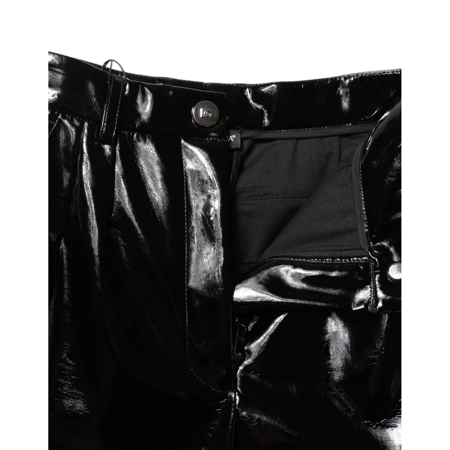 Dolce & Gabbana Black High Waist Cargo Bootcut Pants