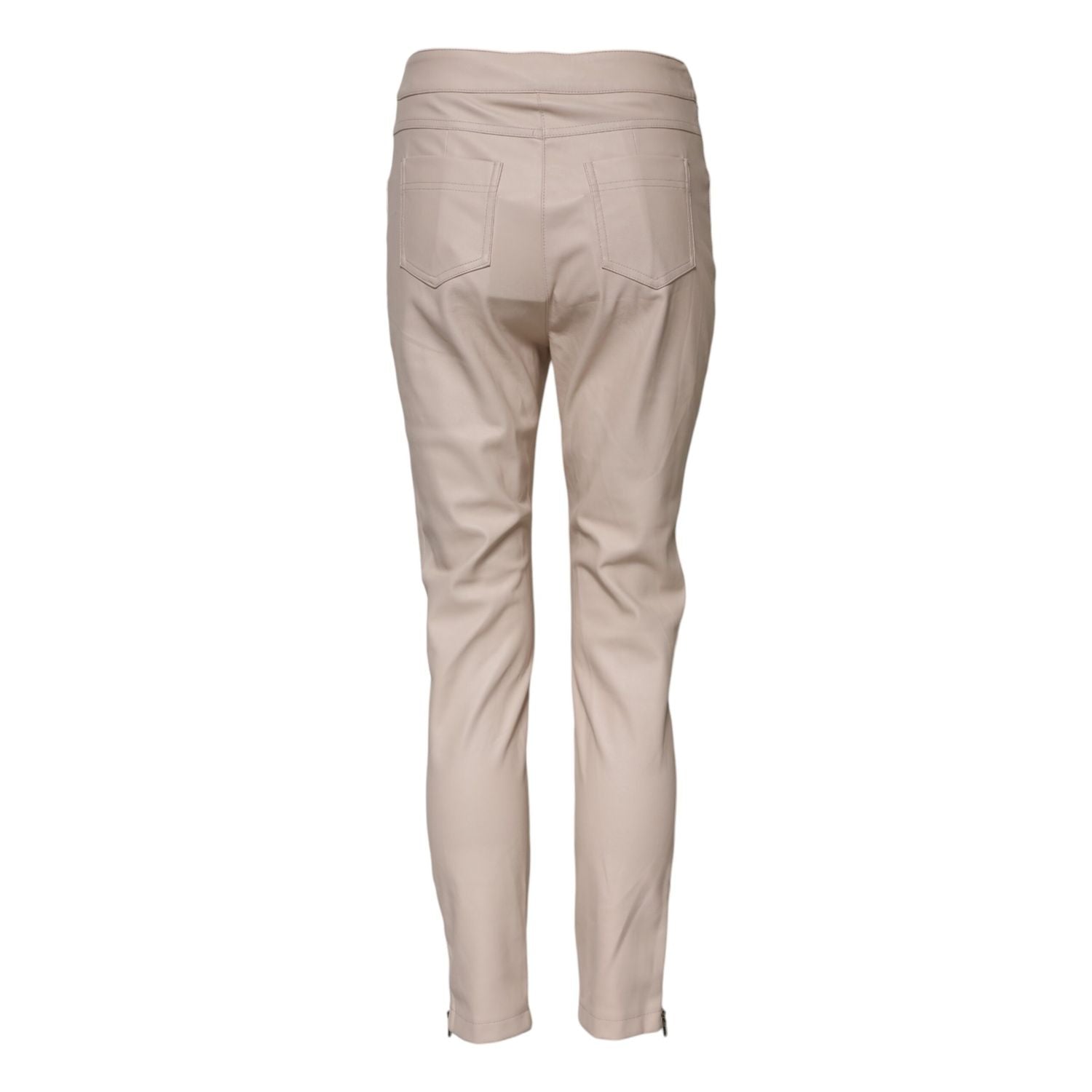 Elisabetta Franchi Beige High Waist Tapered Pants