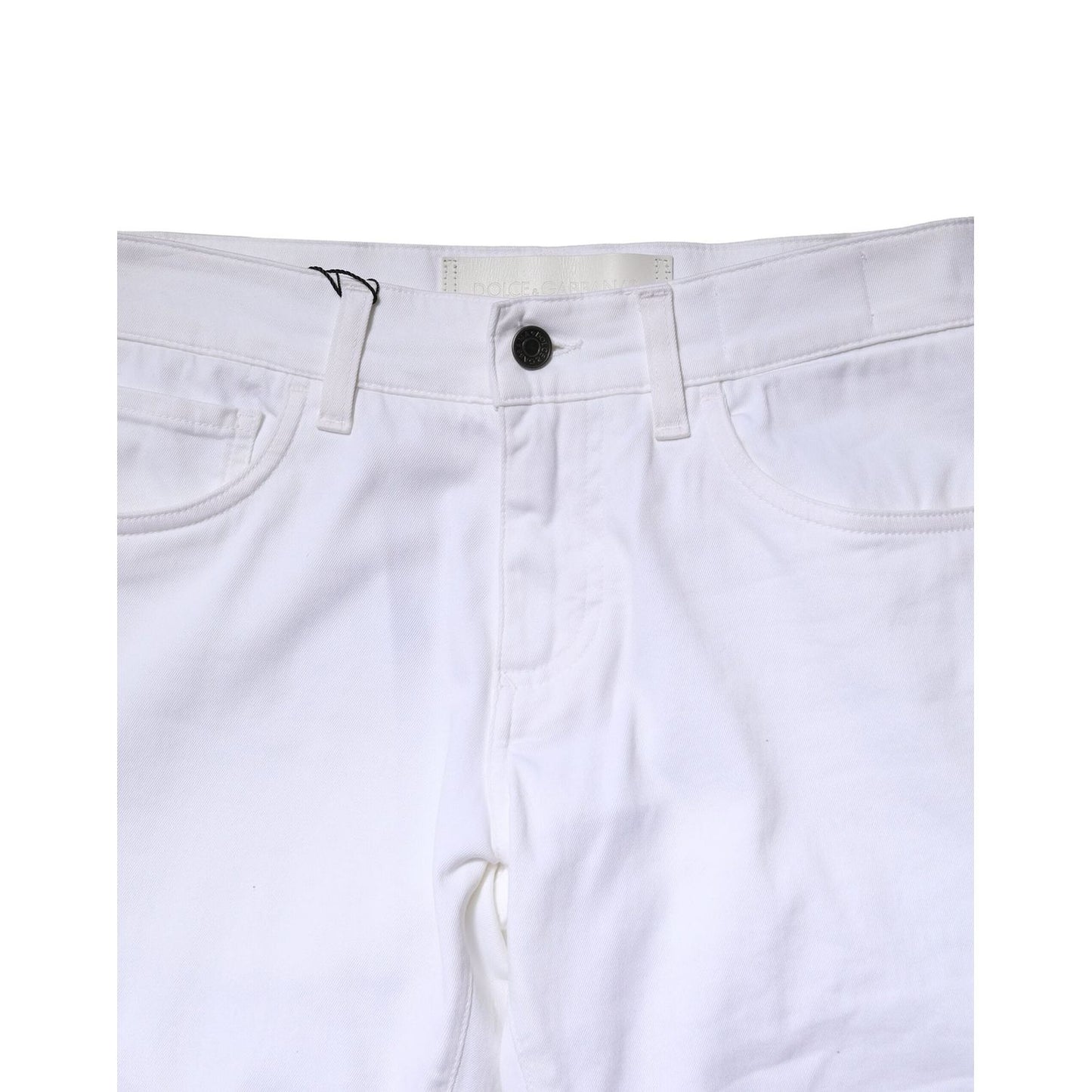 Dolce & Gabbana White Cotton Skinny Men Denim Jeans PAN75822-44