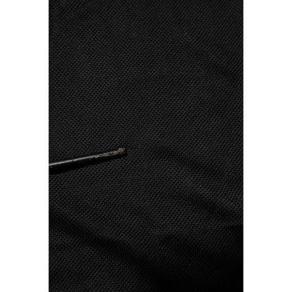 Dolce & Gabbana Black DG Silk Vneck Collared Men Polo T-shirt