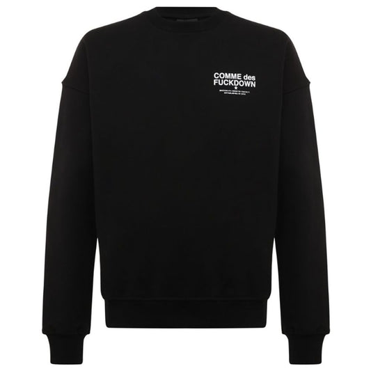 Comme Des Fuckdown Black Cotton Sweater CO-13546-XL