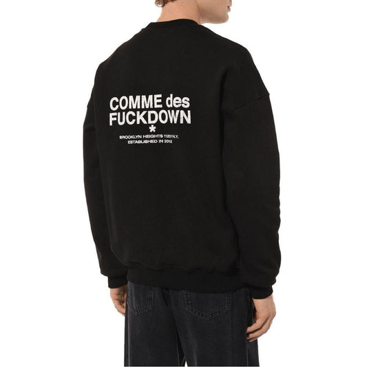 Comme Des Fuckdown Black Cotton Sweater CO-13546-XL